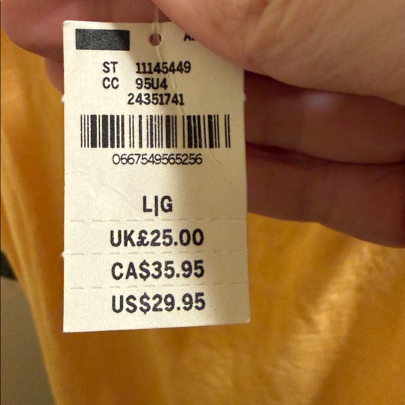 NEW WITH TAGS PINK Victoria's Secret Yellow V-Neck Tee with Stripes - Picture 5 of 5